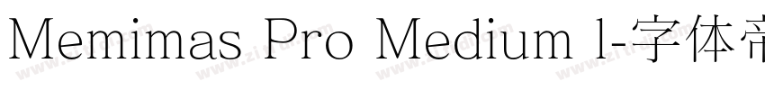 Memimas Pro Medium l字体转换